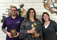 Employee STAR award winners 2018 Kurt Galley, Marcie Enriquez, and Lisa Moskowitz